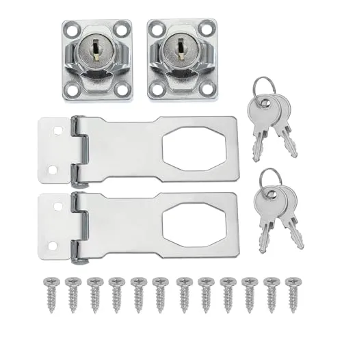 MECCANIXITY Twist Knob Hasp Locks (Pack of 2)