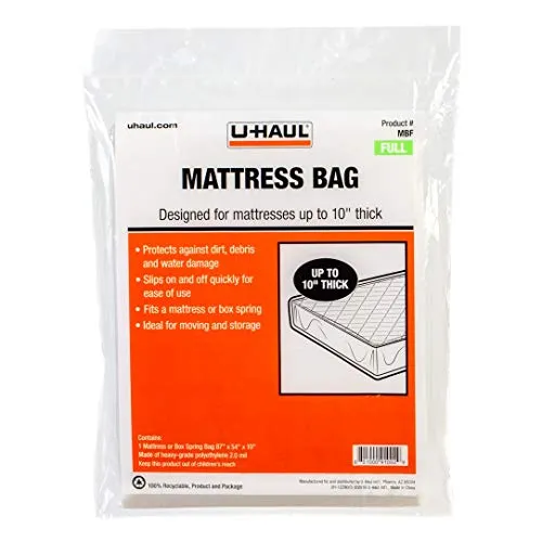 U-Haul Standard Mattress Bag for Moving (87”x54”x10”)
