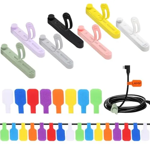 Ribbonlic Cable Labels & Silicone Ties – 90 Pcs Set