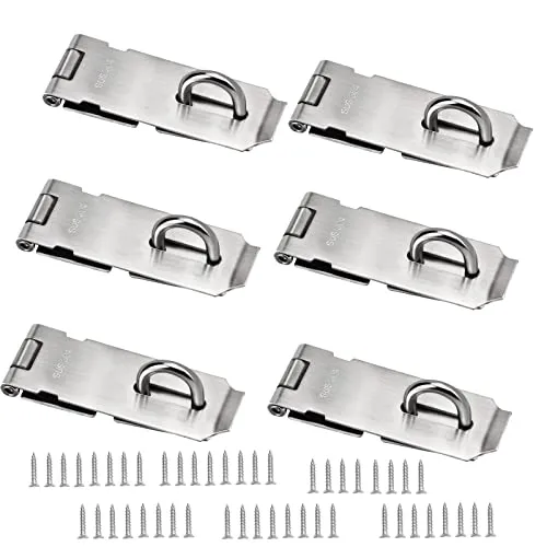 ZOENHOU 6 Pack 4 Door Hasp Locks Set