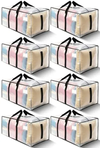 HOMESURE 8-Pack Large Moving Bags Water-Resistant Tote