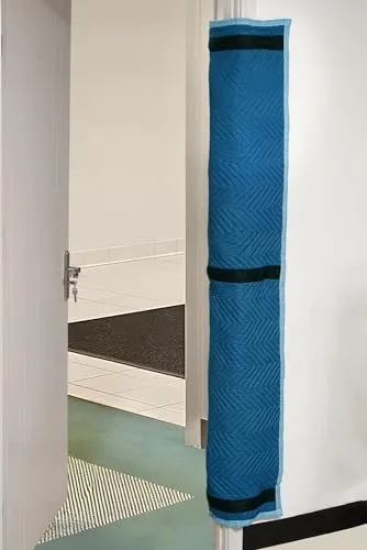 Door Jamb Protector Pad with Adjustable Straps Blue 70x24