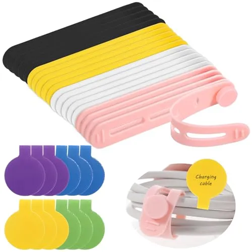 Cable Labels & Ties Set for Wires Multicolor Organizer