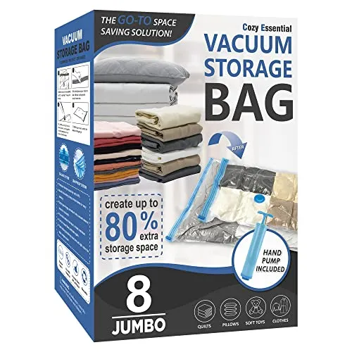 Cozy Essential 8 Jumbo Vacuum Storage Bags