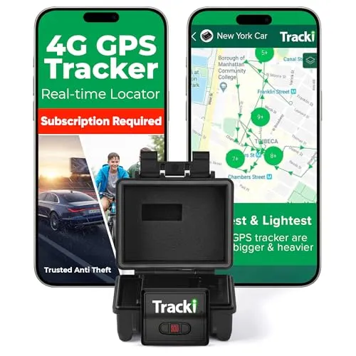Tracki GPS Tracker with Magnetic Battery Extender (4G)