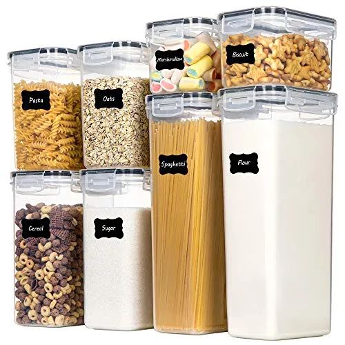 CHEFSTORY Airtight Plastic Storage Canisters (8 Pack)