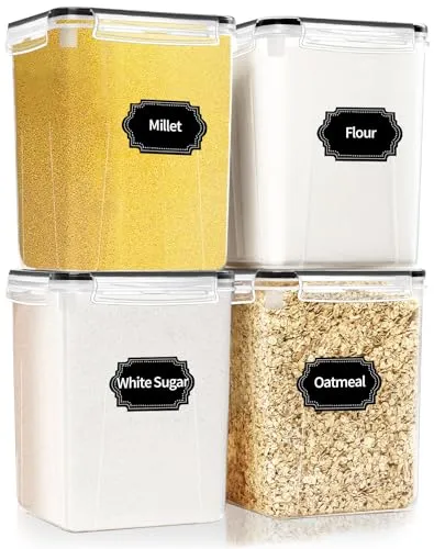 HKJ Chef 4 Pack Airtight Storage Containers Set