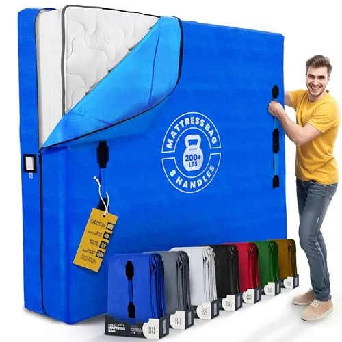 Mattress Bags for Moving with 8 Handles