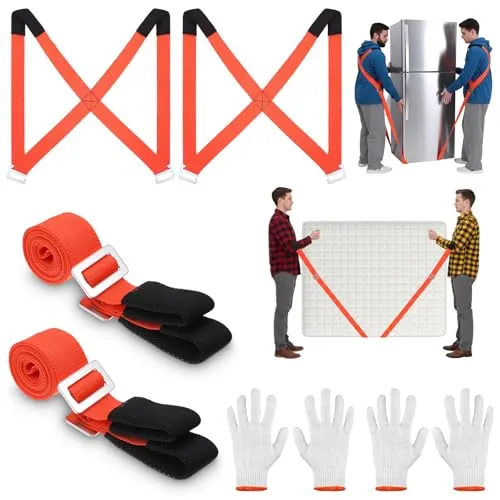 Two-Person Moving Straps System with Gloves (800lbs)