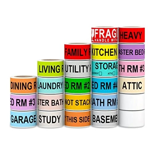 Printholic 1440 Count Moving Labels Kit (24 Rolls)