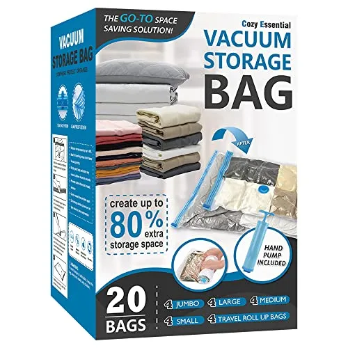 Cozy Essential Vacuum Storage Bags Set (20)