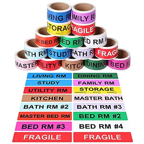 Shop4Mailers Color Coded Labels Set (800 Count)