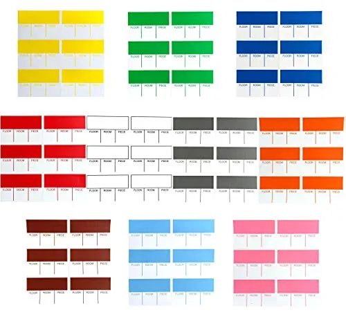 Tag-A-Room Color Coded Moving Labels (120 Count)