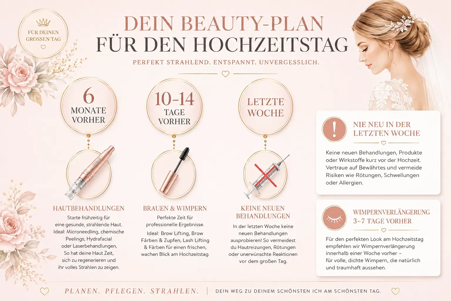 Wie bereite ich meine Haut auf das Hochzeits-Make-up vor?