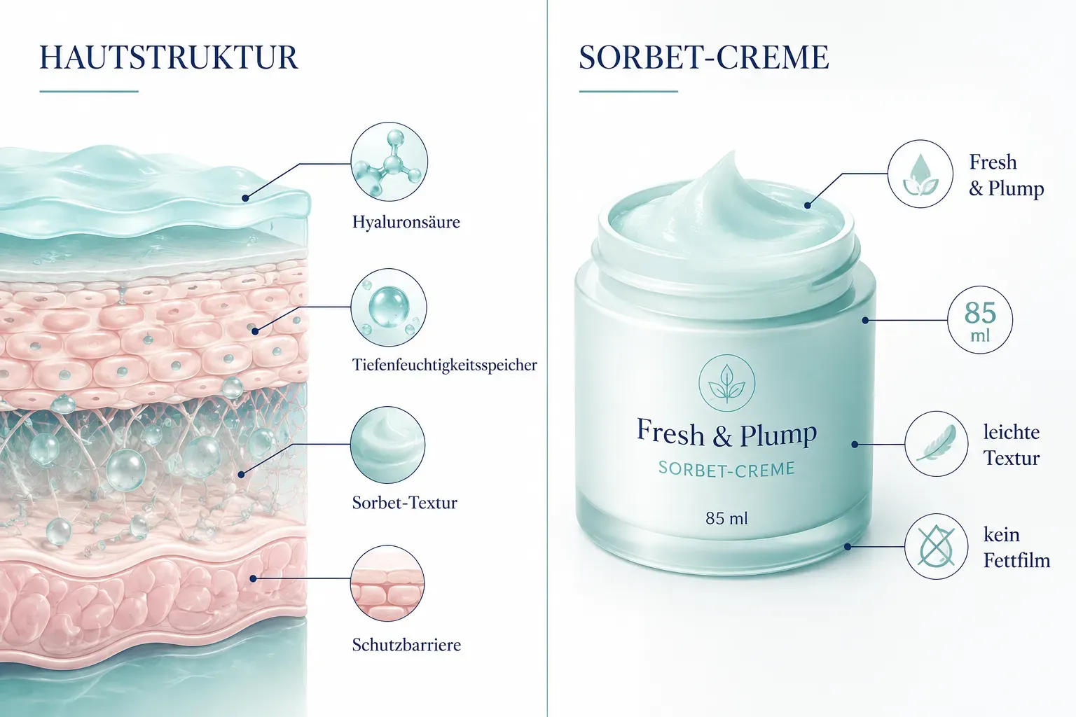 Was ist die Garnier Hyaluron Fresh & Plump Sorbet Creme?