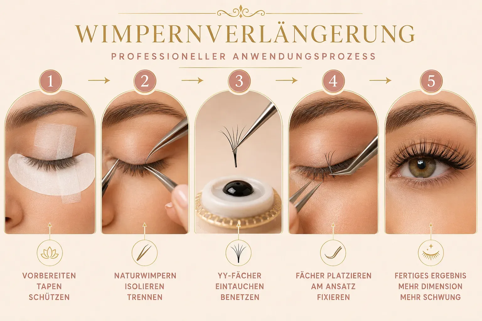 Wie werden YY/W-Lashes professionell angewendet?