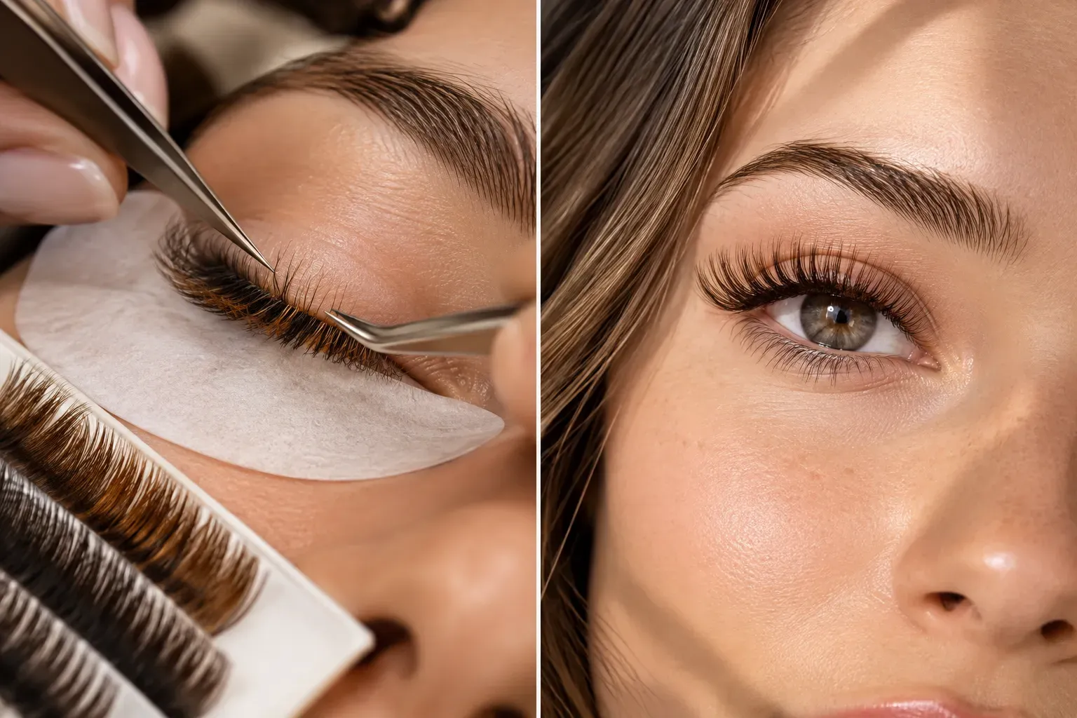 Braune Wimpernextensions und sanfte Ombre-Looks: Pflege und Haltbarkeit maximieren