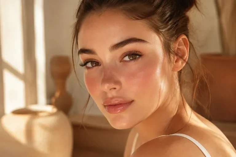 Natürliche Clean-Girl-Looks mit braunen Lash Extensions
