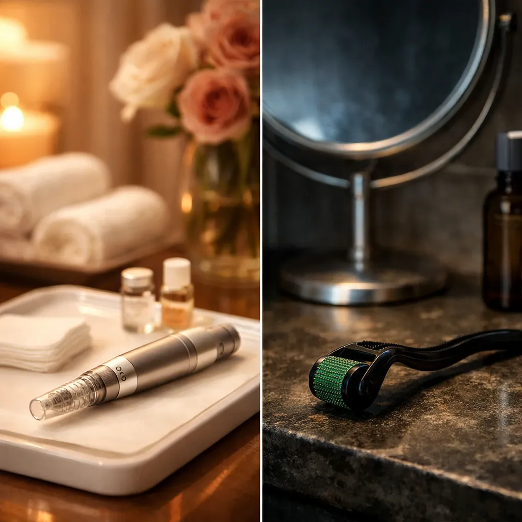 Professionelles Microneedling vs. Heimgeräte: Wann siehst du Ergebnisse?