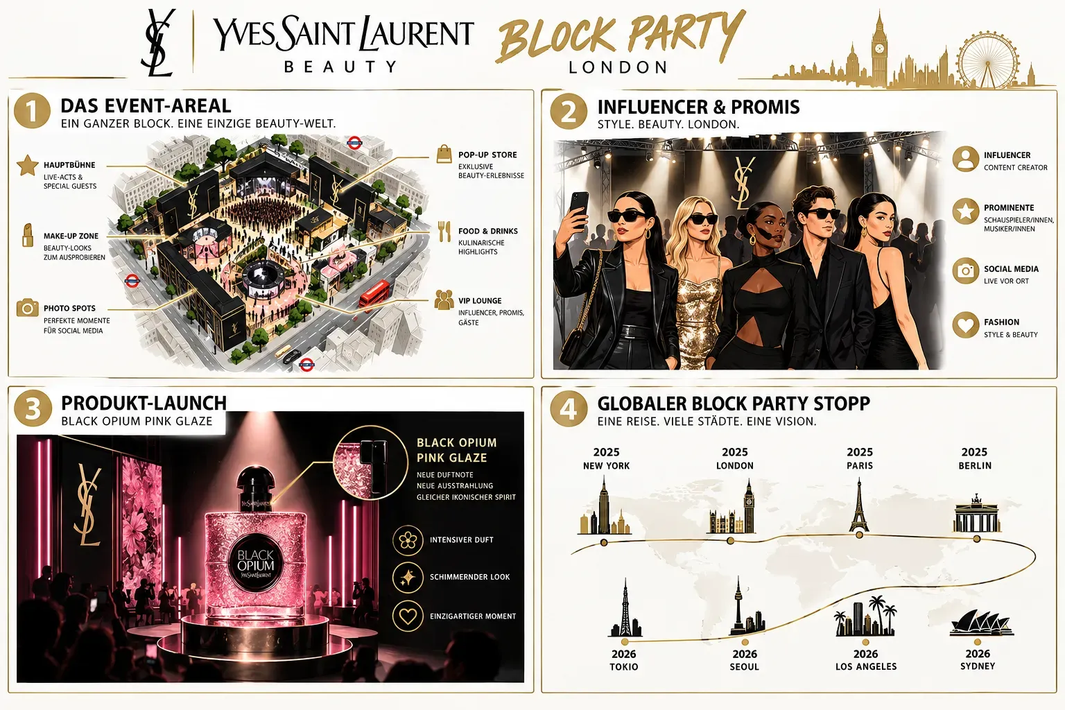 Was erwartet die Gäste bei der YSL Beauty "Block Party" London?