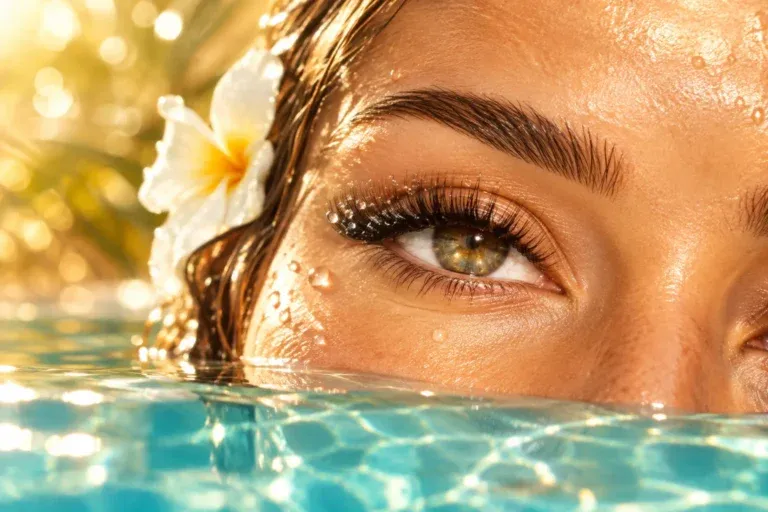 Wimpernverlängerung im Sommer: Chlor, Sonne & Schweiß – so überstehen deine Lashes die Hitze