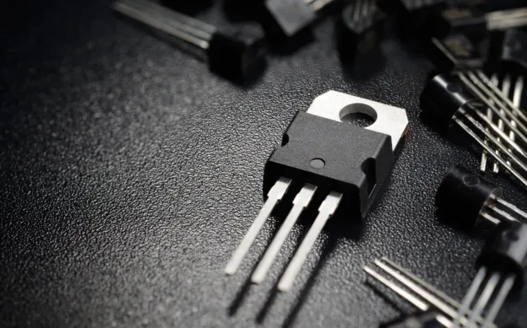 electronic-components-on-a-black-surface