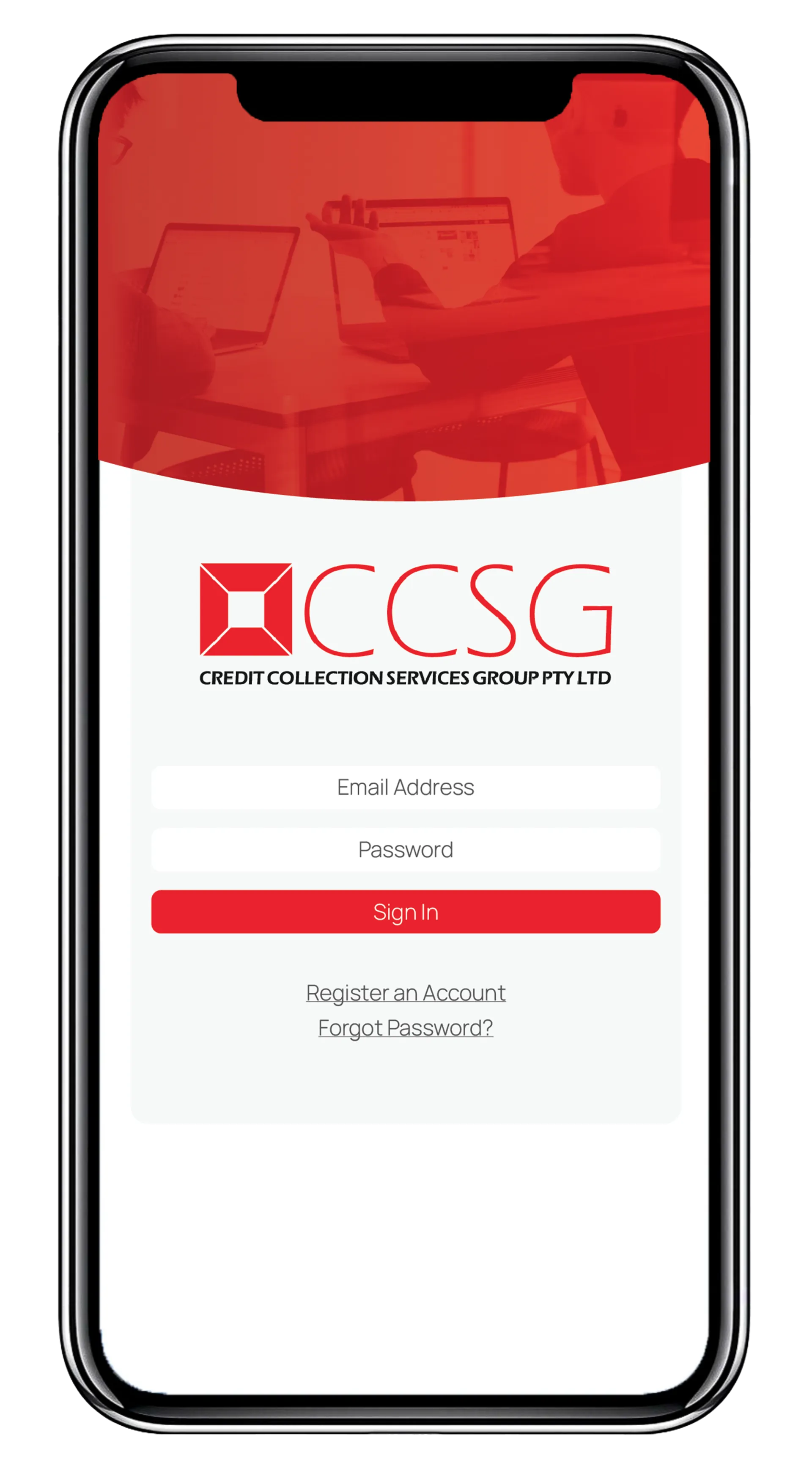 Client Login Screen - CCSG Group