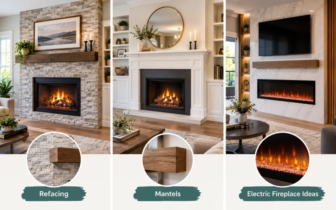 Fireplace Remodeling in Sacramento: Refacing, Mantels and Electric Fireplace Ideas