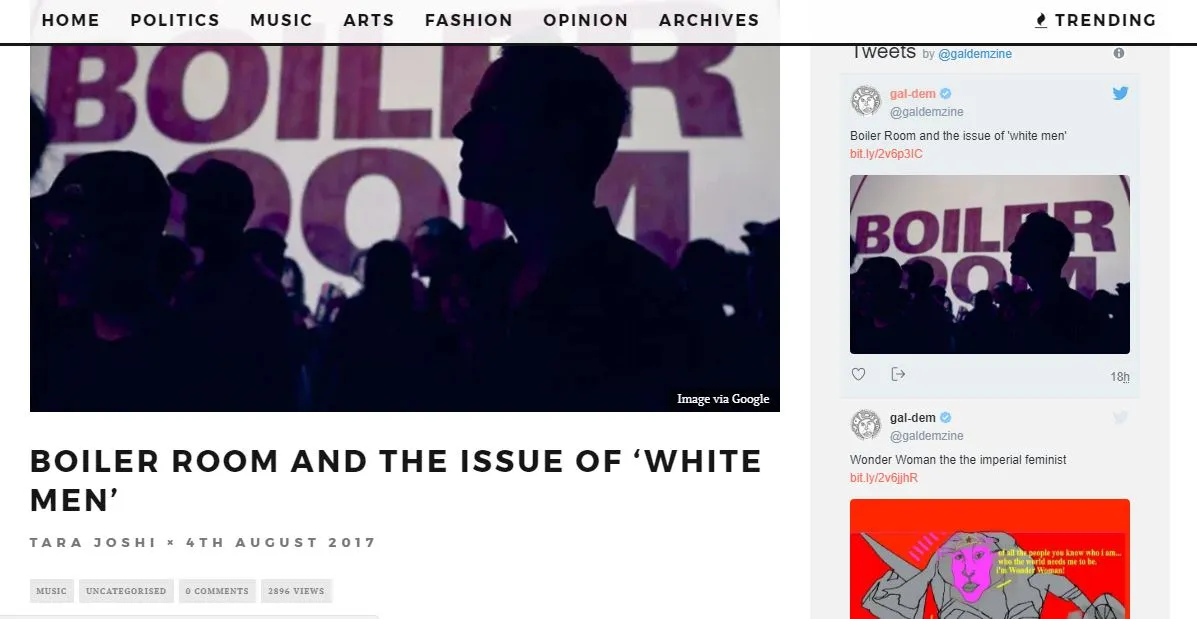 boiler room racism white agenda