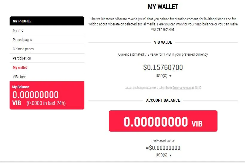 viberate wallet