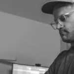 marco weber in the studio performing his remix