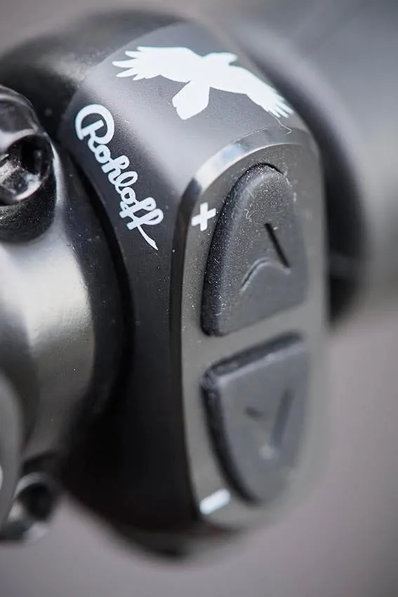 Detalle de los pulsadores elecrónicos del Rohloff E-14