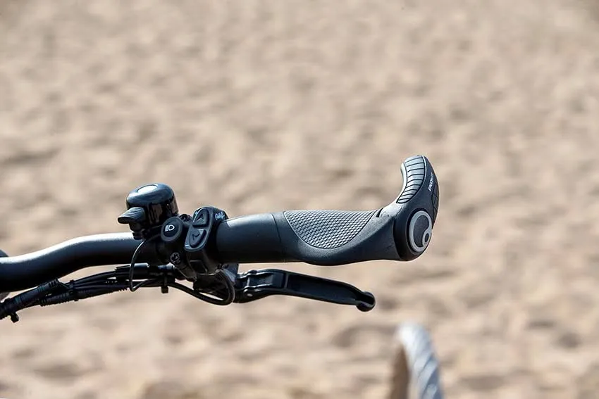 La Riese & Müller Supercharger2 GT Rohloff equipa estos ergonómicos puños con acople incorporado