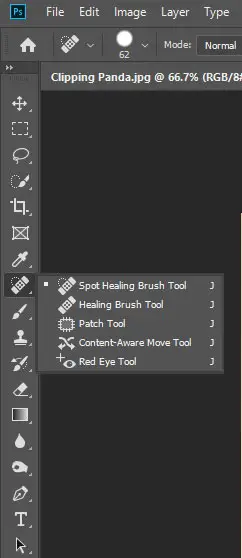 Spot Healing Brush Tools