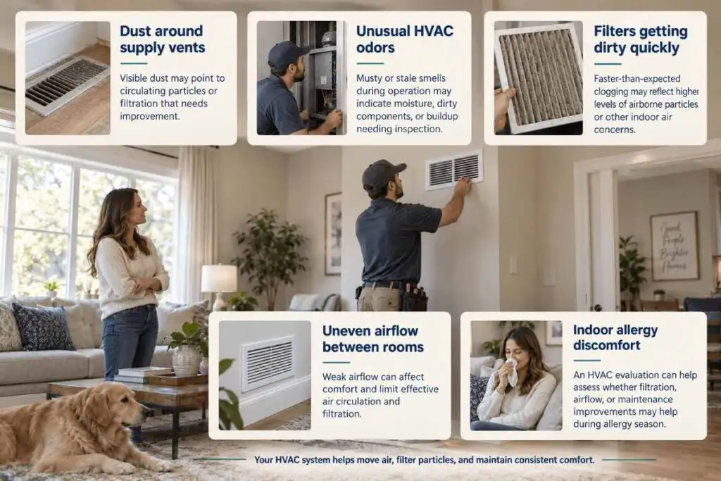 Dirty Air and Allergies: How HVAC Systems Affect Indoor Air Quality in East Tennessee Homes 6 What Are the Signs My HVAC System Is Affecting My Indoor Air Quality
