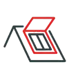 Icon Dachfenster Dach mit Dachfenster – Symbol für Tageslicht und moderne Raumgestaltung