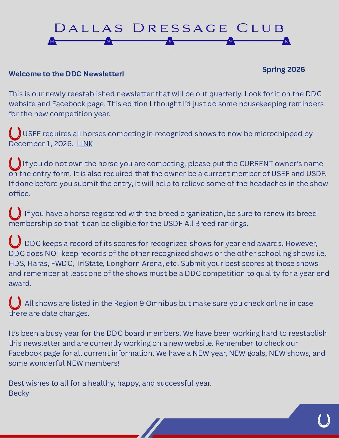DDC Spring Newsletter 2026
