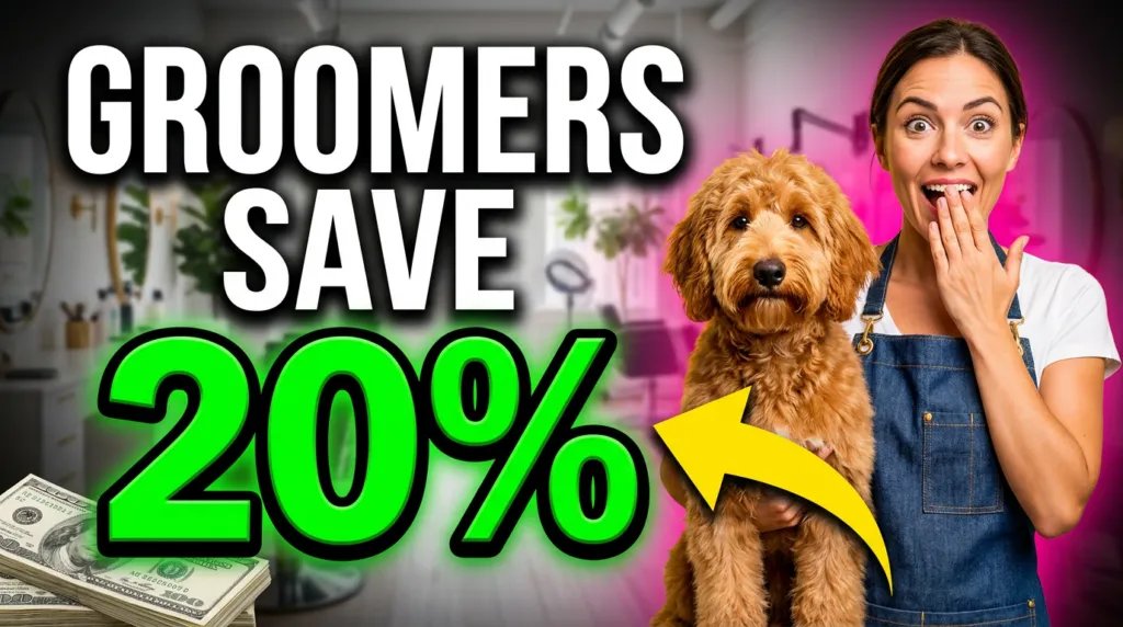 Bold thumbnail with pet groomer and 'GROOMERS SAVE 20%' overlay, illustrating QBI deduction for pet groomers.