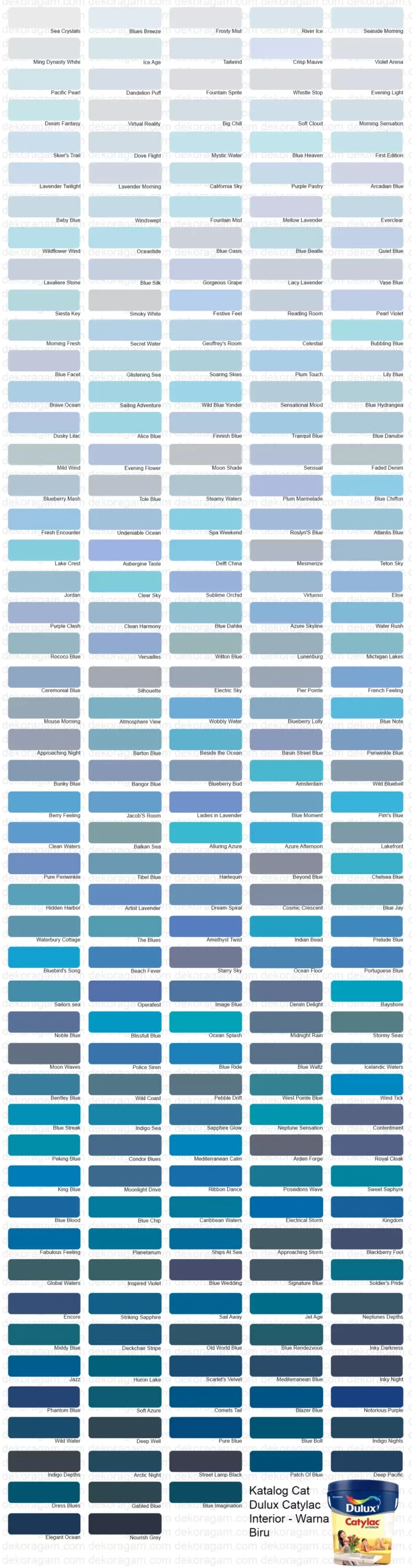 Dulux Catylac Interior Paint Catalog Blue