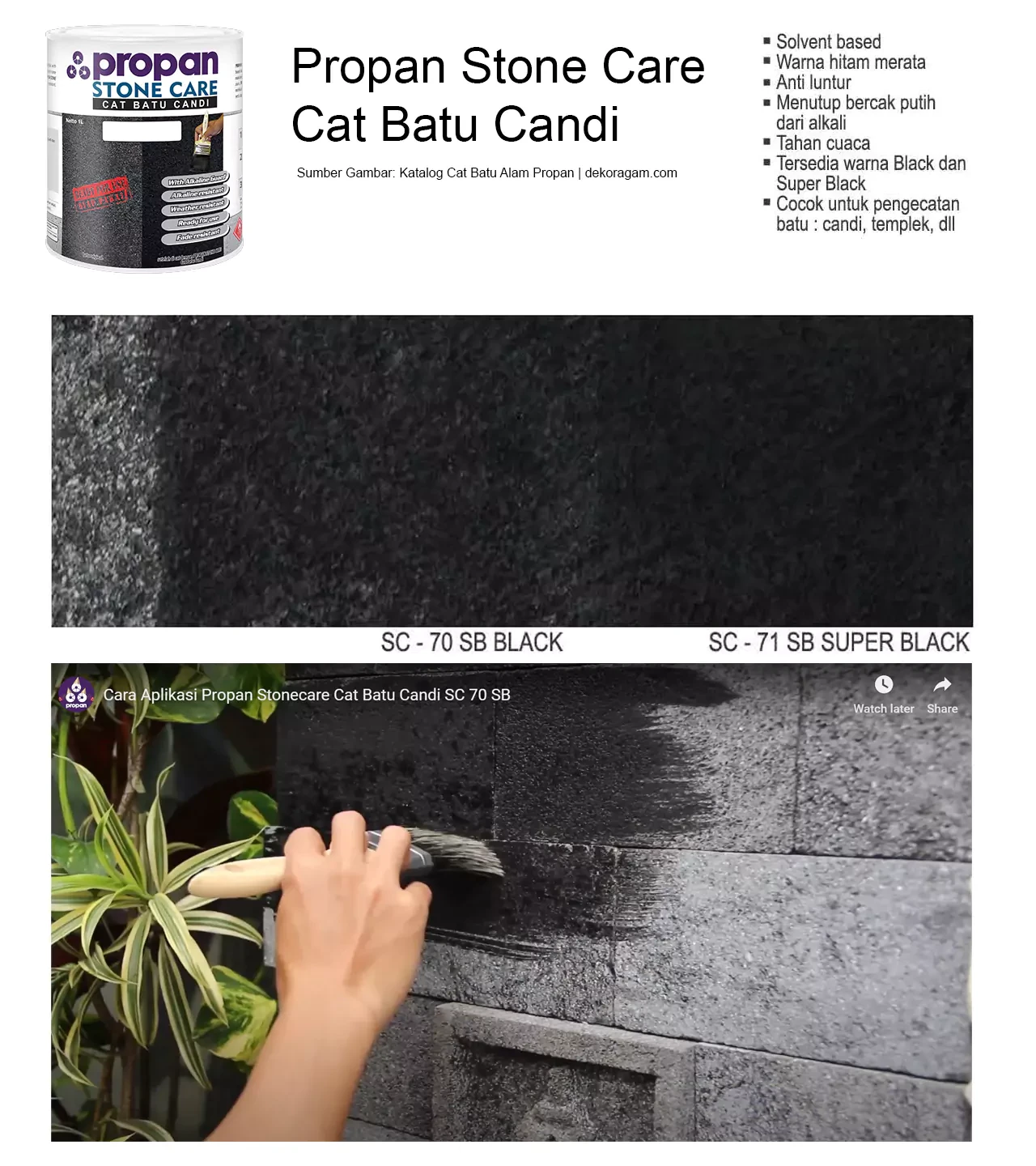 Warna Cat Batu Candi Propan Stone Care