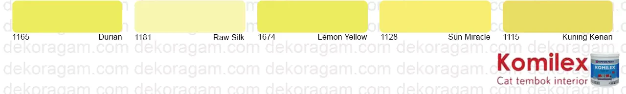 Cat Nippon Paint Komilex Warna Kuning