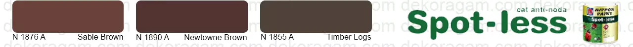 Cat Nippon Paint Spotless Warna Coklat
