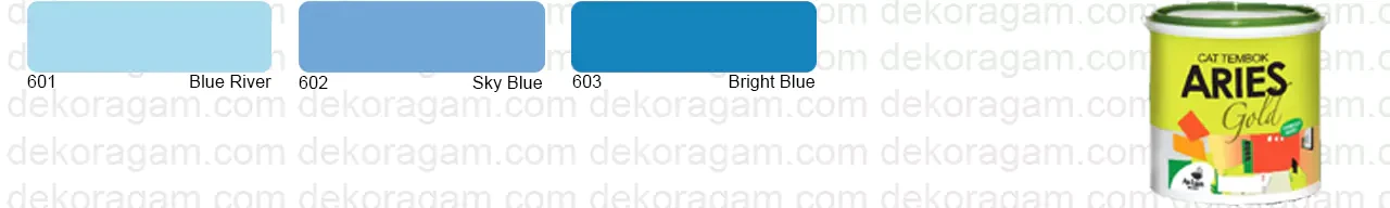 Warna Biru Cat Aries Gold