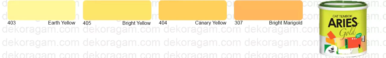 Warna Kuning Cat Aries Gold