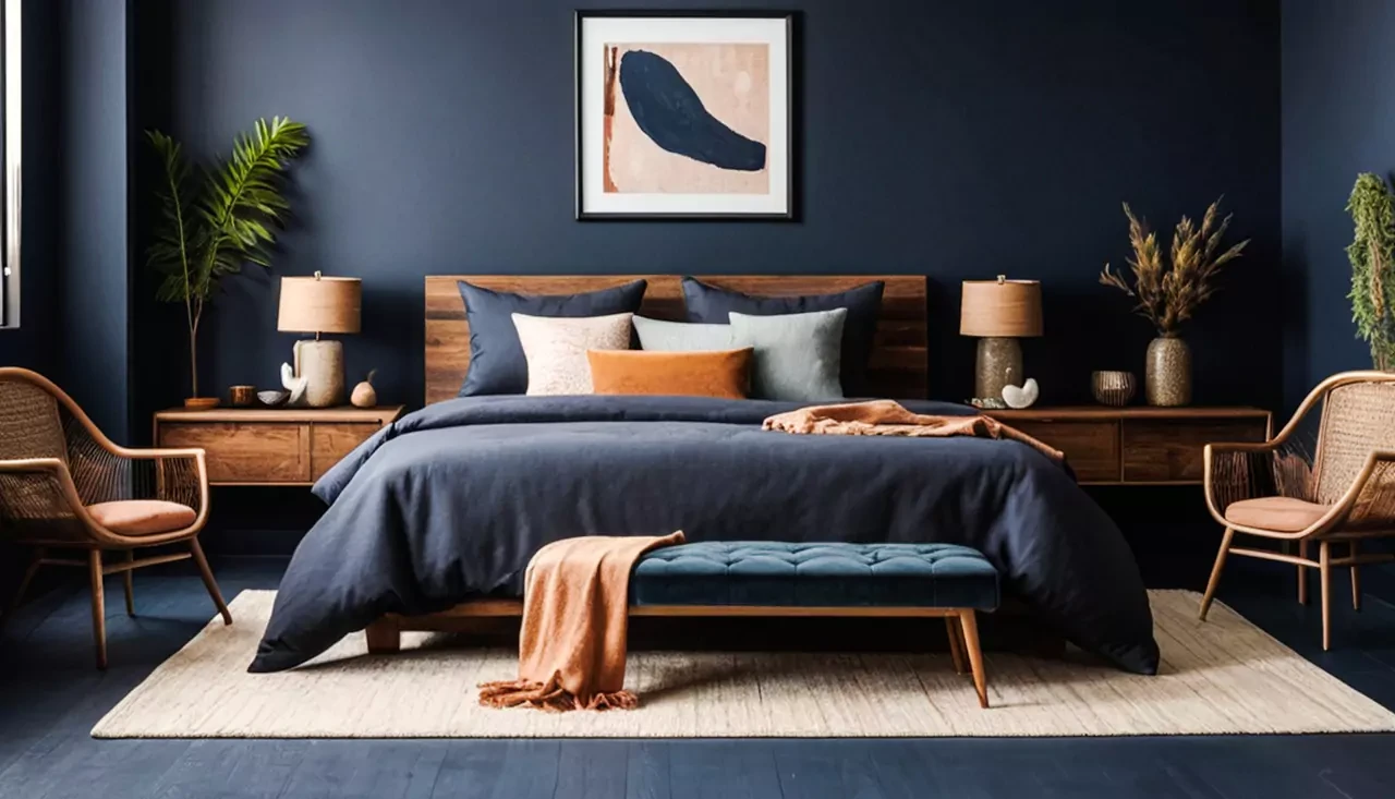 Cat Kamar Aesthetic Warna Biru Laut