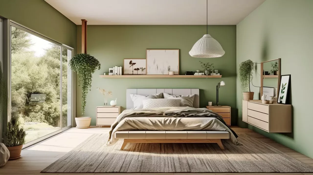 Cat Kamar Aesthetic Warna Hijau Sage