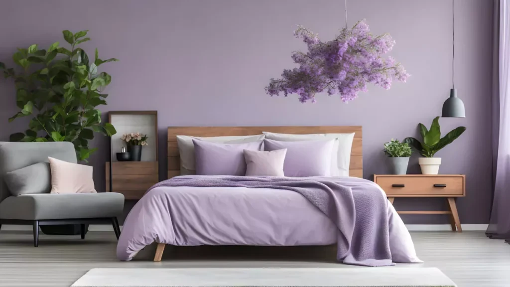 Cat Kamar Aesthetic Warna Lavender