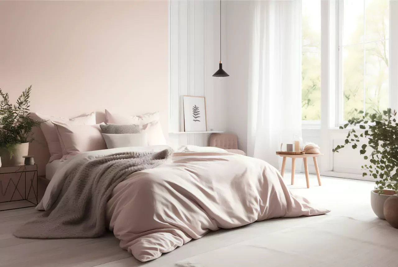 Cat Kamar Aesthetic Warna Peach Pastel