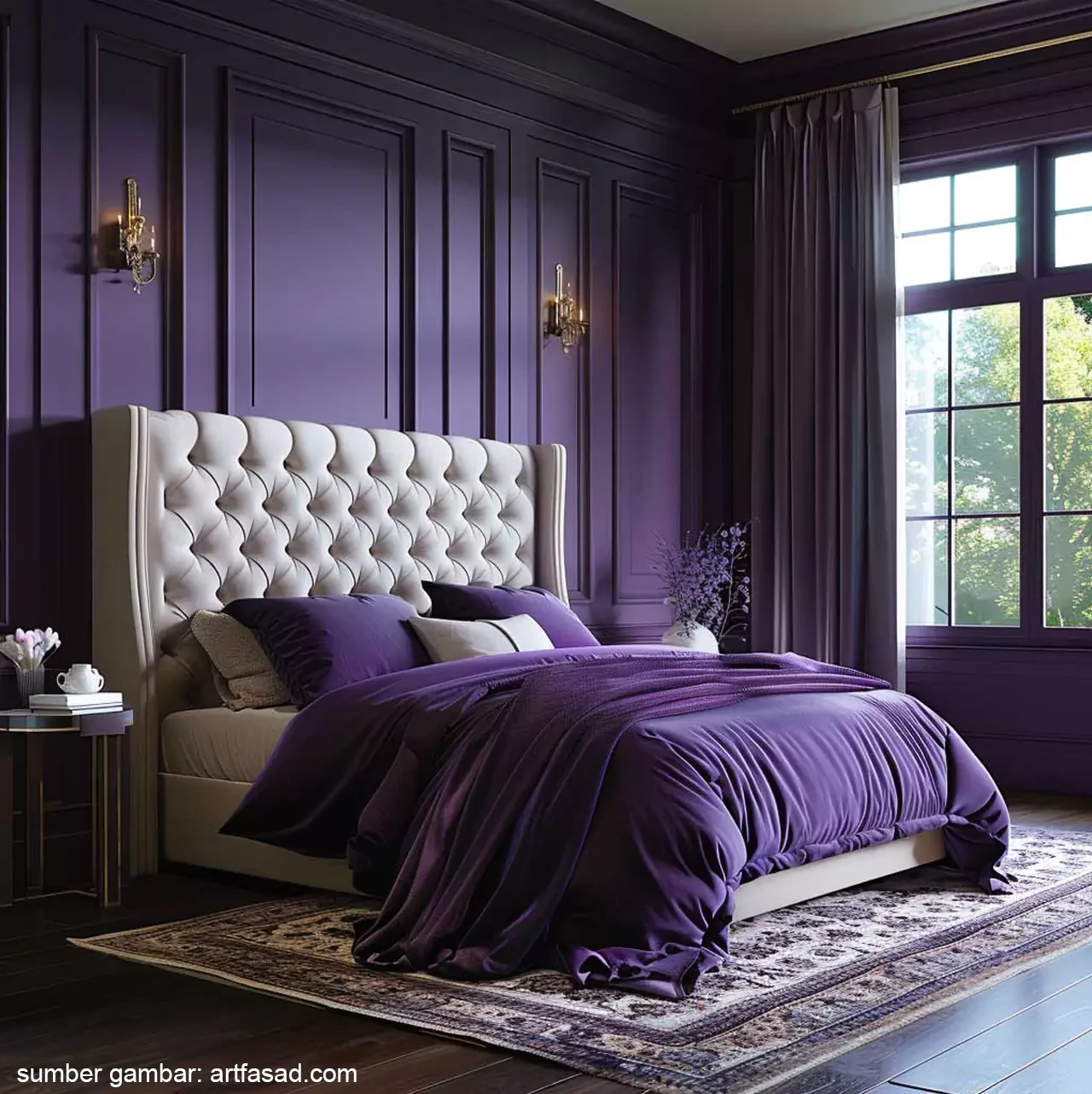Cat Kamar Aesthetic Warna Ungu