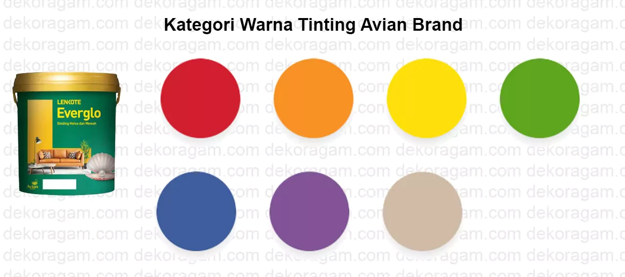 Katalog Warna Avian Lenkote Everglo Cat Tembok Yang Mengkilap